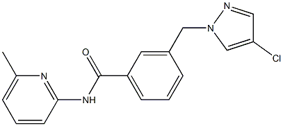 3-[(4-chloro-1H-pyrazol-1-yl)methyl]-N-(6-methyl-2-pyridinyl)benzamide 结构式