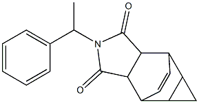 4-(1-phenylethyl)-4-azatetracyclo[5.3.2.0~2,6~.0~8,10~]dodec-11-ene-3,5-dione 结构式