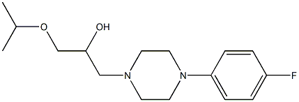 1-[4-(4-fluorophenyl)-1-piperazinyl]-3-isopropoxy-2-propanol,,结构式