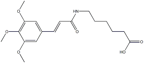 6-{[3-(3,4,5-trimethoxyphenyl)acryloyl]amino}hexanoic acid,,结构式