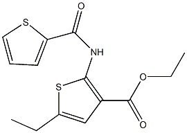 ethyl 5-ethyl-2-[(2-thienylcarbonyl)amino]-3-thiophenecarboxylate Structure