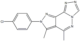 8-(4-chlorophenyl)-6,7-dimethyl-8H-pyrazolo[3,4-d][1,2,4]triazolo[4,3-b]pyridazine Structure