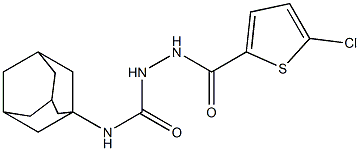 N-(1-adamantyl)-2-[(5-chloro-2-thienyl)carbonyl]hydrazinecarboxamide Structure