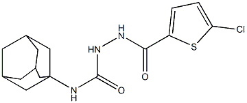 N-(1-adamantyl)-2-[(5-chloro-2-thienyl)carbonyl]hydrazinecarboxamide 结构式