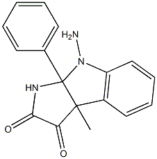8-amino-3a-methyl-8a-phenyl-1,3a,8,8a-tetrahydropyrrolo[2,3-b]indole-2,3-dione 结构式