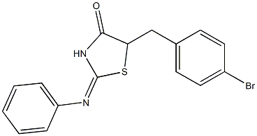 5-(4-bromobenzyl)-2-(phenylimino)-1,3-thiazolidin-4-one|