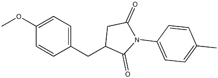 3-(4-methoxybenzyl)-1-(4-methylphenyl)pyrrolidine-2,5-dione Structure