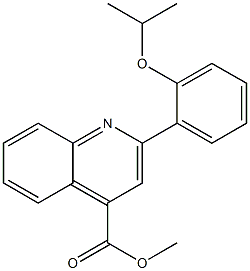 methyl 2-(2-isopropoxyphenyl)-4-quinolinecarboxylate 化学構造式