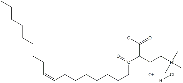 Oleoyl-1-13C-L-carnitine  hydrochloride Structure