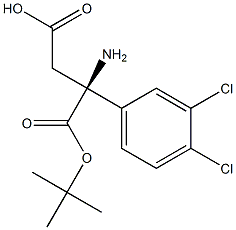 BOC-S-3-氨基-3(3,4-二氯苯基)丙酸, , 结构式
