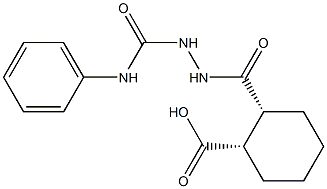 (1S,2R)-2-{[2-(anilinocarbonyl)hydrazino]carbonyl}cyclohexanecarboxylic acid Structure