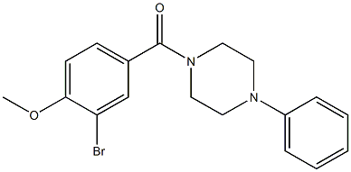 (3-bromo-4-methoxyphenyl)(4-phenyl-1-piperazinyl)methanone,,结构式