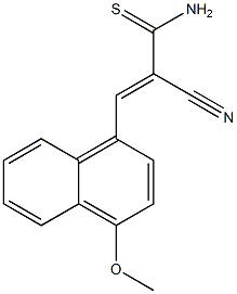 (E)-2-cyano-3-(4-methoxy-1-naphthyl)-2-propenethioamide Struktur