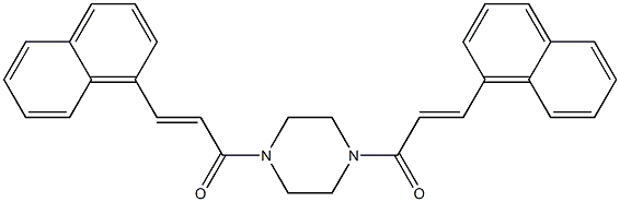 (E)-3-(1-naphthyl)-1-{4-[(E)-3-(1-naphthyl)-2-propenoyl]-1-piperazinyl}-2-propen-1-one Structure