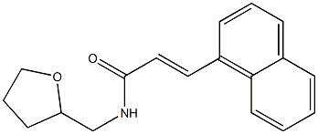 (E)-3-(1-naphthyl)-N-(tetrahydro-2-furanylmethyl)-2-propenamide 结构式