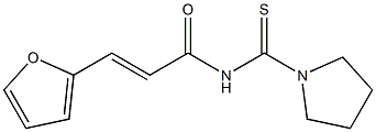 (E)-3-(2-furyl)-N-(1-pyrrolidinylcarbothioyl)-2-propenamide Struktur