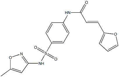 (E)-3-(2-furyl)-N-(4-{[(5-methyl-3-isoxazolyl)amino]sulfonyl}phenyl)-2-propenamide Struktur