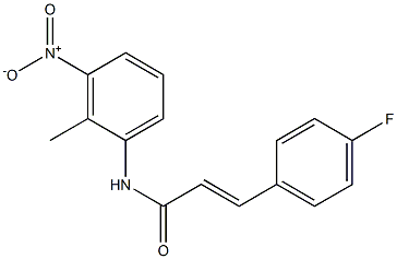 (E)-3-(4-fluorophenyl)-N-(2-methyl-3-nitrophenyl)-2-propenamide Structure