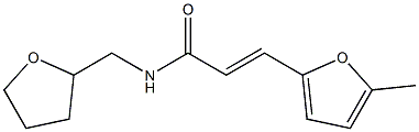 (E)-3-(5-methyl-2-furyl)-N-(tetrahydro-2-furanylmethyl)-2-propenamide,,结构式