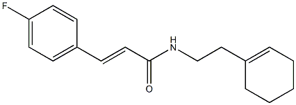 (E)-N-[2-(1-cyclohexen-1-yl)ethyl]-3-(4-fluorophenyl)-2-propenamide Struktur