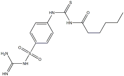 {[amino(imino)methyl]amino}(4-{[(hexanoylamino)carbothioyl]amino}phenyl)dioxo-lambda~6~-sulfane|