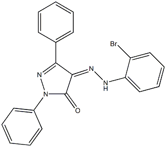 1,3-diphenyl-1H-pyrazole-4,5-dione 4-[N-(2-bromophenyl)hydrazone] 结构式