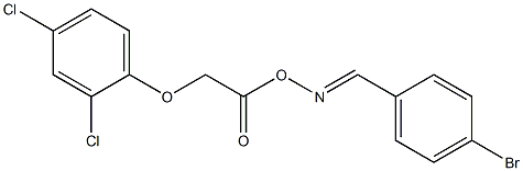 N-[(E)-(4-bromophenyl)methylidene]-N-{[2-(2,4-dichlorophenoxy)acetyl]oxy}amine Structure