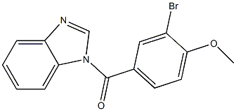 1H-benzimidazol-1-yl(3-bromo-4-methoxyphenyl)methanone,,结构式