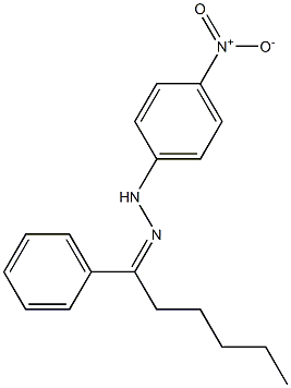1-phenyl-1-hexanone N-(4-nitrophenyl)hydrazone Struktur