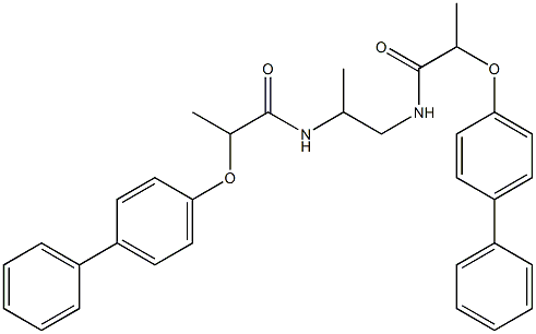 2-([1,1'-biphenyl]-4-yloxy)-N-(2-{[2-([1,1'-biphenyl]-4-yloxy)propanoyl]amino}-1-methylethyl)propanamide