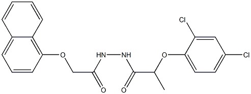 2-(2,4-dichlorophenoxy)-N'-[2-(1-naphthyloxy)acetyl]propanohydrazide Struktur