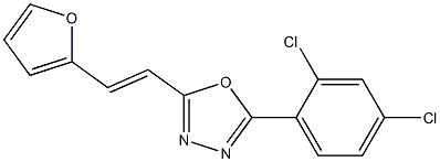 2-(2,4-dichlorophenyl)-5-[(E)-2-(2-furyl)ethenyl]-1,3,4-oxadiazole 化学構造式