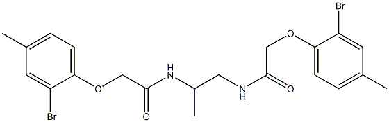 2-(2-bromo-4-methylphenoxy)-N-(2-{[2-(2-bromo-4-methylphenoxy)acetyl]amino}-1-methylethyl)acetamide Structure