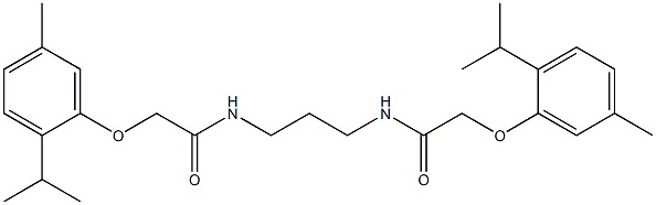 2-(2-isopropyl-5-methylphenoxy)-N-(3-{[2-(2-isopropyl-5-methylphenoxy)acetyl]amino}propyl)acetamide 结构式