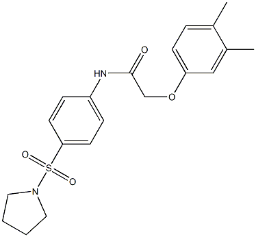 2-(3,4-dimethylphenoxy)-N-[4-(1-pyrrolidinylsulfonyl)phenyl]acetamide