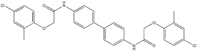 2-(4-chloro-2-methylphenoxy)-N-(4'-{[2-(4-chloro-2-methylphenoxy)acetyl]amino}[1,1'-biphenyl]-4-yl)acetamide Structure