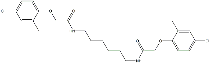 2-(4-chloro-2-methylphenoxy)-N-(6-{[2-(4-chloro-2-methylphenoxy)acetyl]amino}hexyl)acetamide 化学構造式