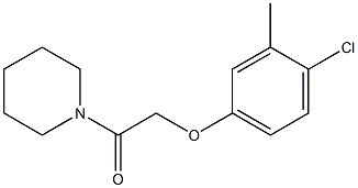 2-(4-chloro-3-methylphenoxy)-1-(1-piperidinyl)-1-ethanone Structure