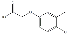 2-(4-chloro-3-methylphenoxy)acetic acid,,结构式