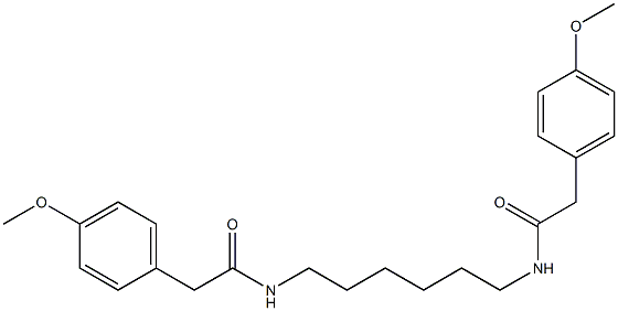 2-(4-methoxyphenyl)-N-(6-{[2-(4-methoxyphenyl)acetyl]amino}hexyl)acetamide Struktur
