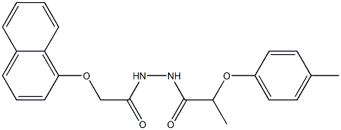 2-(4-methylphenoxy)-N'-[2-(1-naphthyloxy)acetyl]propanohydrazide Struktur