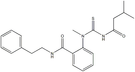 2-(methyl{[(3-methylbutanoyl)amino]carbothioyl}amino)-N-phenethylbenzamide