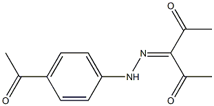 2,3,4-pentanetrione 3-[N-(4-acetylphenyl)hydrazone] Structure