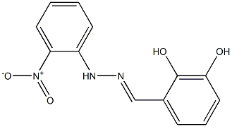 2,3-dihydroxybenzaldehyde N-(2-nitrophenyl)hydrazone Struktur