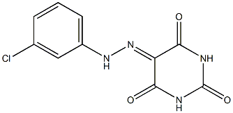 2,4,5,6(1H,3H)-pyrimidinetetrone 5-[N-(3-chlorophenyl)hydrazone] Struktur