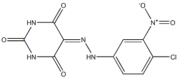 2,4,5,6(1H,3H)-pyrimidinetetrone 5-[N-(4-chloro-3-nitrophenyl)hydrazone] Structure