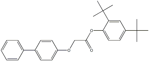 2,4-di(tert-butyl)phenyl 2-([1,1'-biphenyl]-4-yloxy)acetate Structure