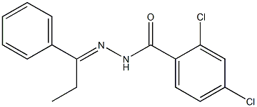 2,4-dichloro-N'-[(E)-1-phenylpropylidene]benzohydrazide 化学構造式