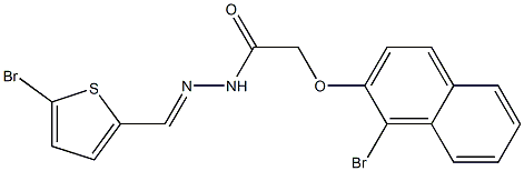 2-[(1-bromo-2-naphthyl)oxy]-N'-[(E)-(5-bromo-2-thienyl)methylidene]acetohydrazide,,结构式