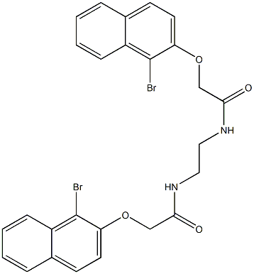 2-[(1-bromo-2-naphthyl)oxy]-N-[2-({2-[(1-bromo-2-naphthyl)oxy]acetyl}amino)ethyl]acetamide,,结构式